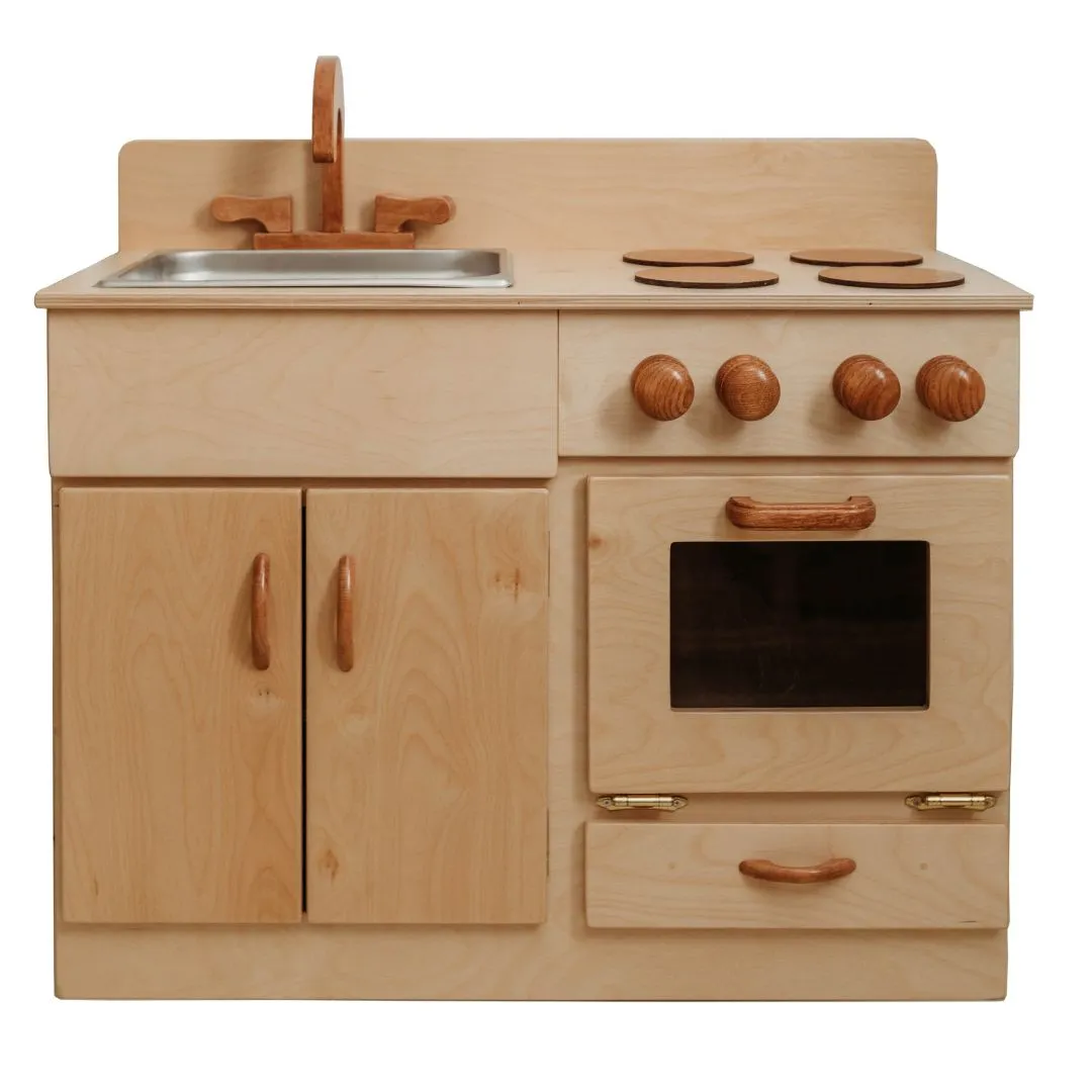 Classic Wooden Play Kitchen Young explorers Smart little ones