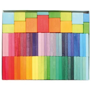 Thoughtful learning Smart kids gear Color Chart Rally Wooden Blocks Set