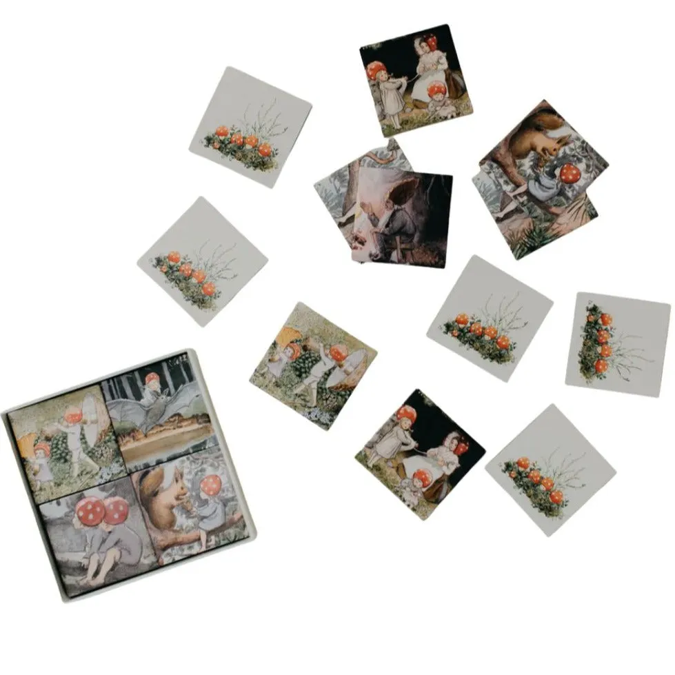 Preschool minds Imaginative play Elsa Beskow Children Of The Forest "Tomtebobarnen" Memory Game