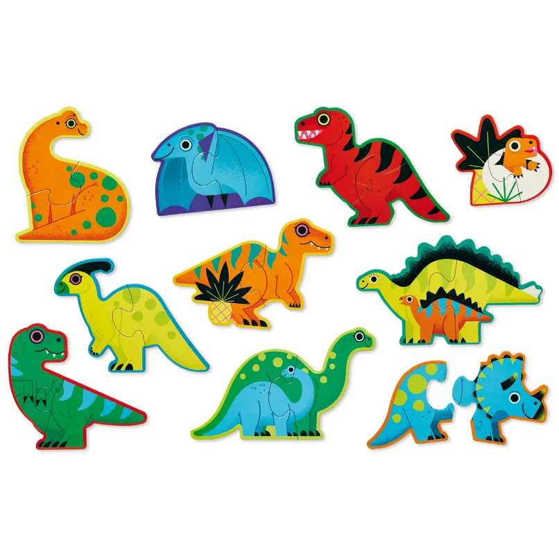 Let'S Begin Puzzle 2 Piece -  Dinosaurs Learning fun Child development