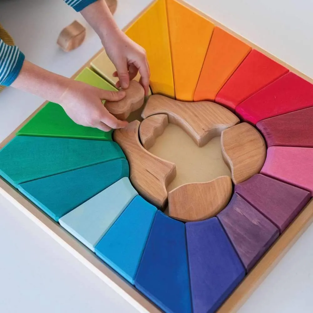 Rainbow Lion Wooden Puzzle Designed for development