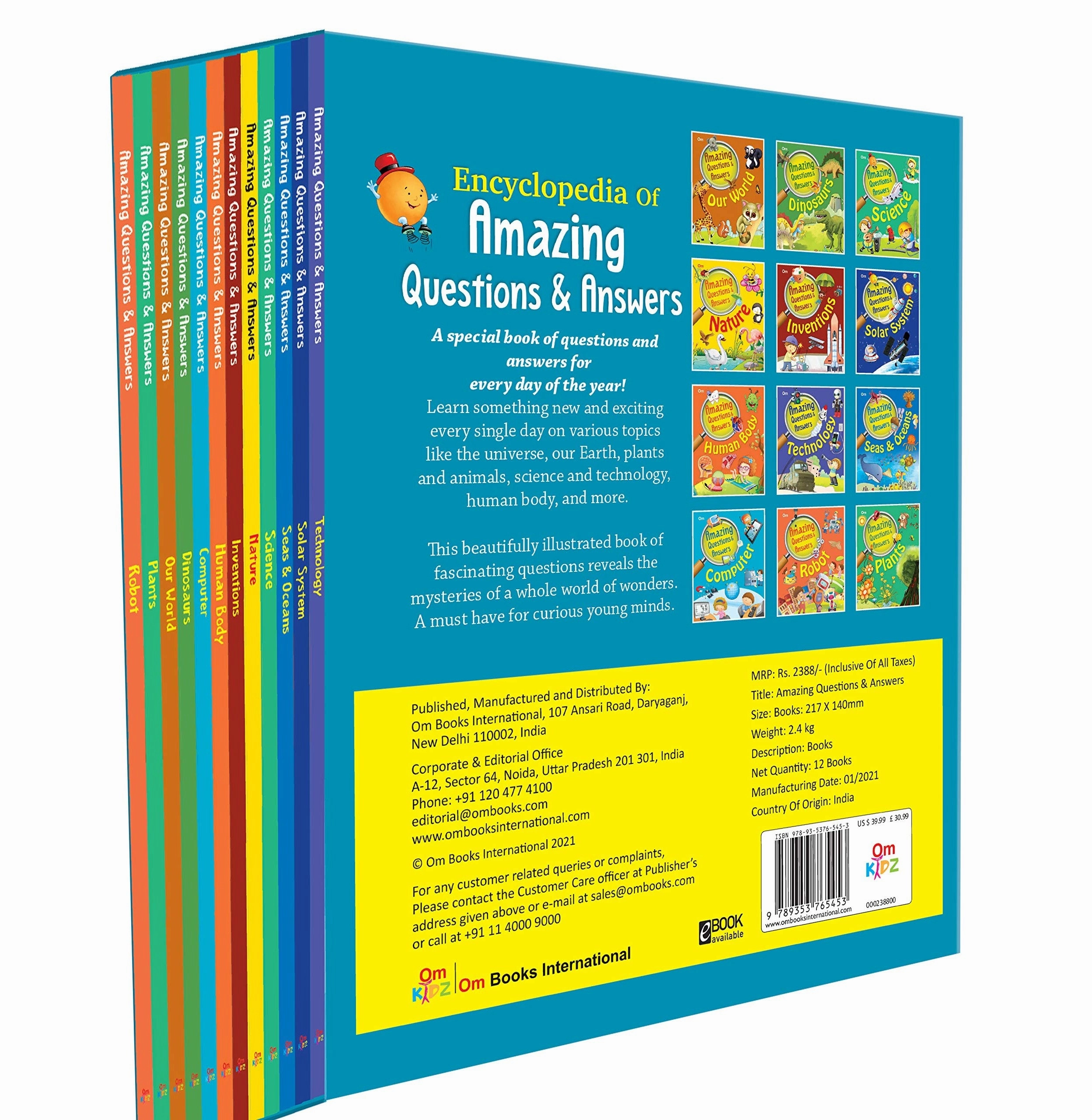 Joyful learning Discover & grow Encyclopedia: Amazing Questions & Answers ( Set Of 12 Knowledge Books) Science Solar System And Much More [Paperback] Om Books Editorial Team