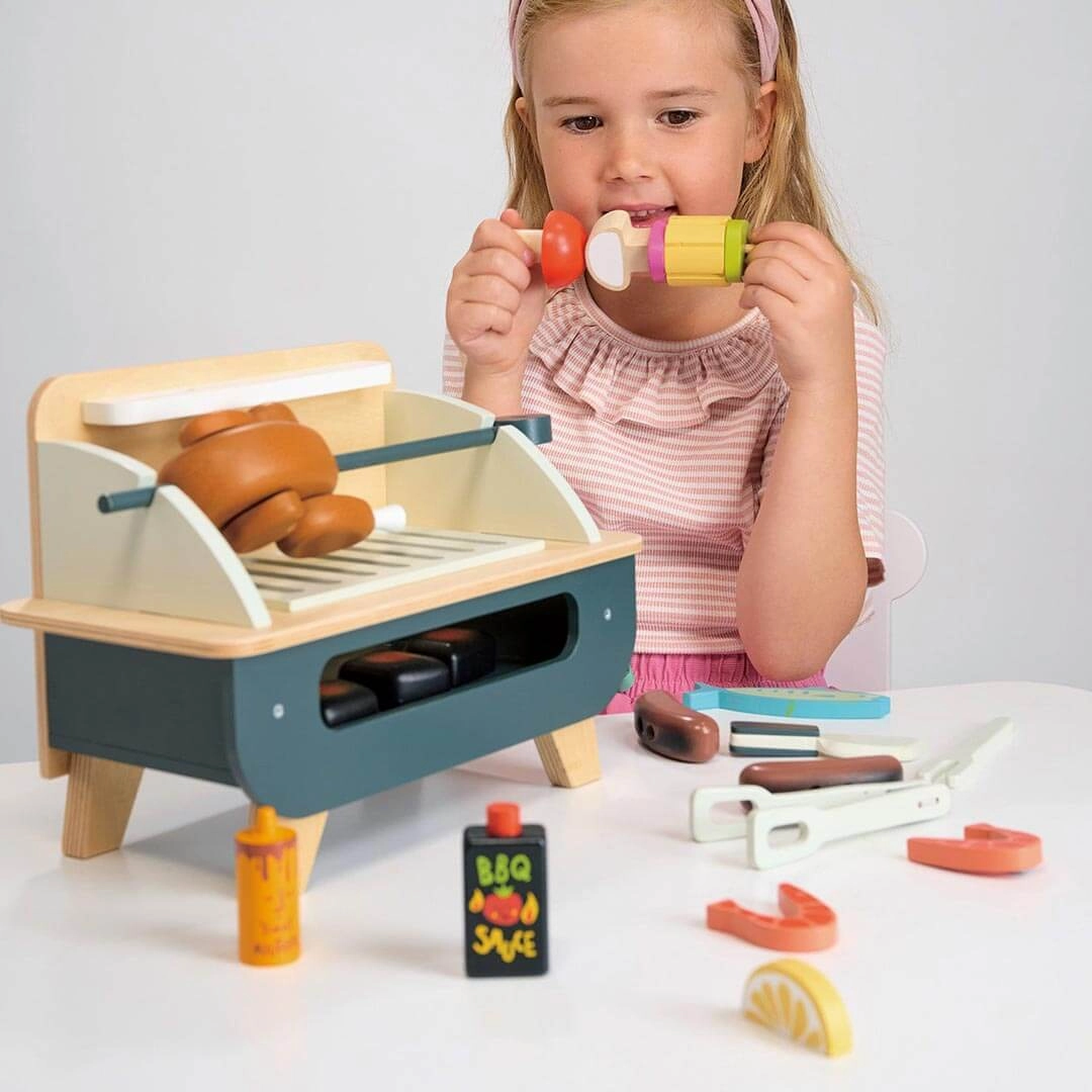 Wooden Barbeque Play Set Playful learning