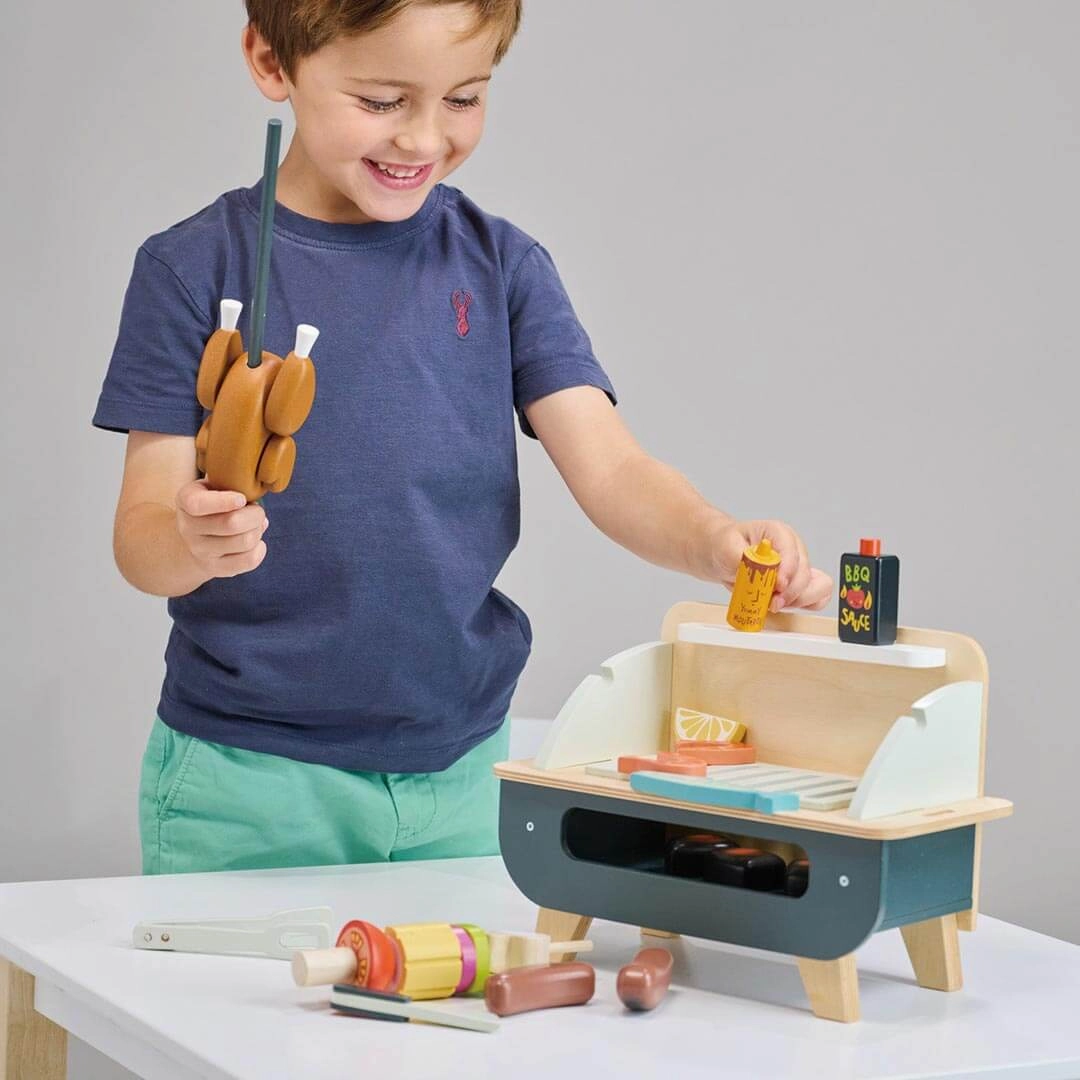 Wooden Barbeque Play Set Smart activities for young learners