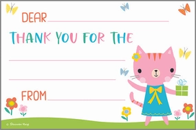 Kid-focused experiences Pink Kittythank You Postcards