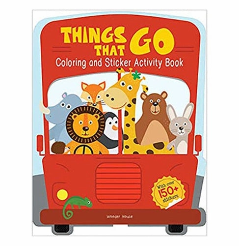 Things That Go : Coloring And Sticker Activity Book (With 150  Stickers) [Board Book] Wonder House Books Early learning
