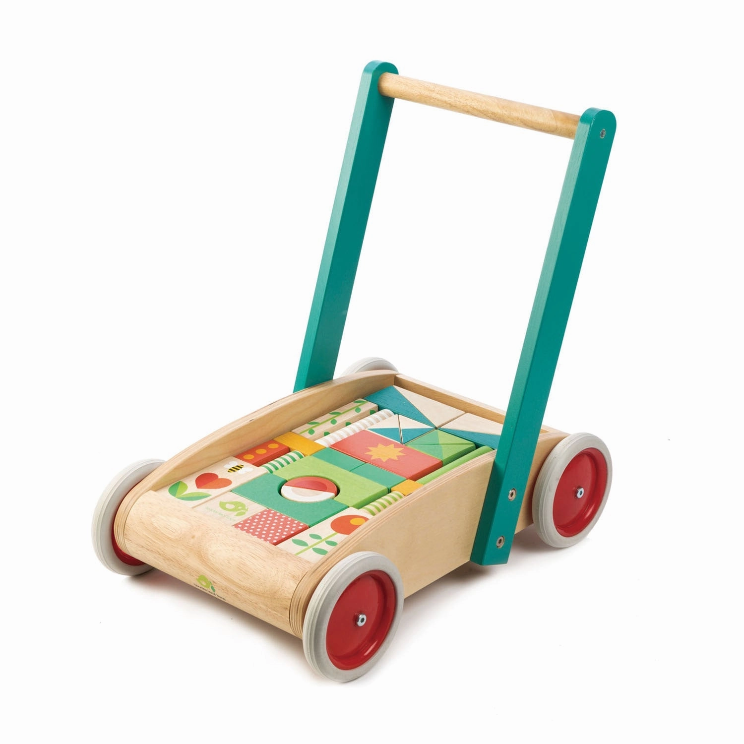 Wooden Baby Walker And Garden Blocks Set Engaging young minds Young imaginations