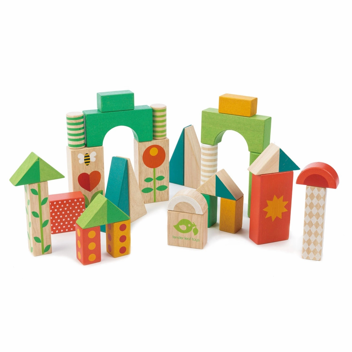 Creative kids Young learners Wooden Baby Walker And Garden Blocks Set