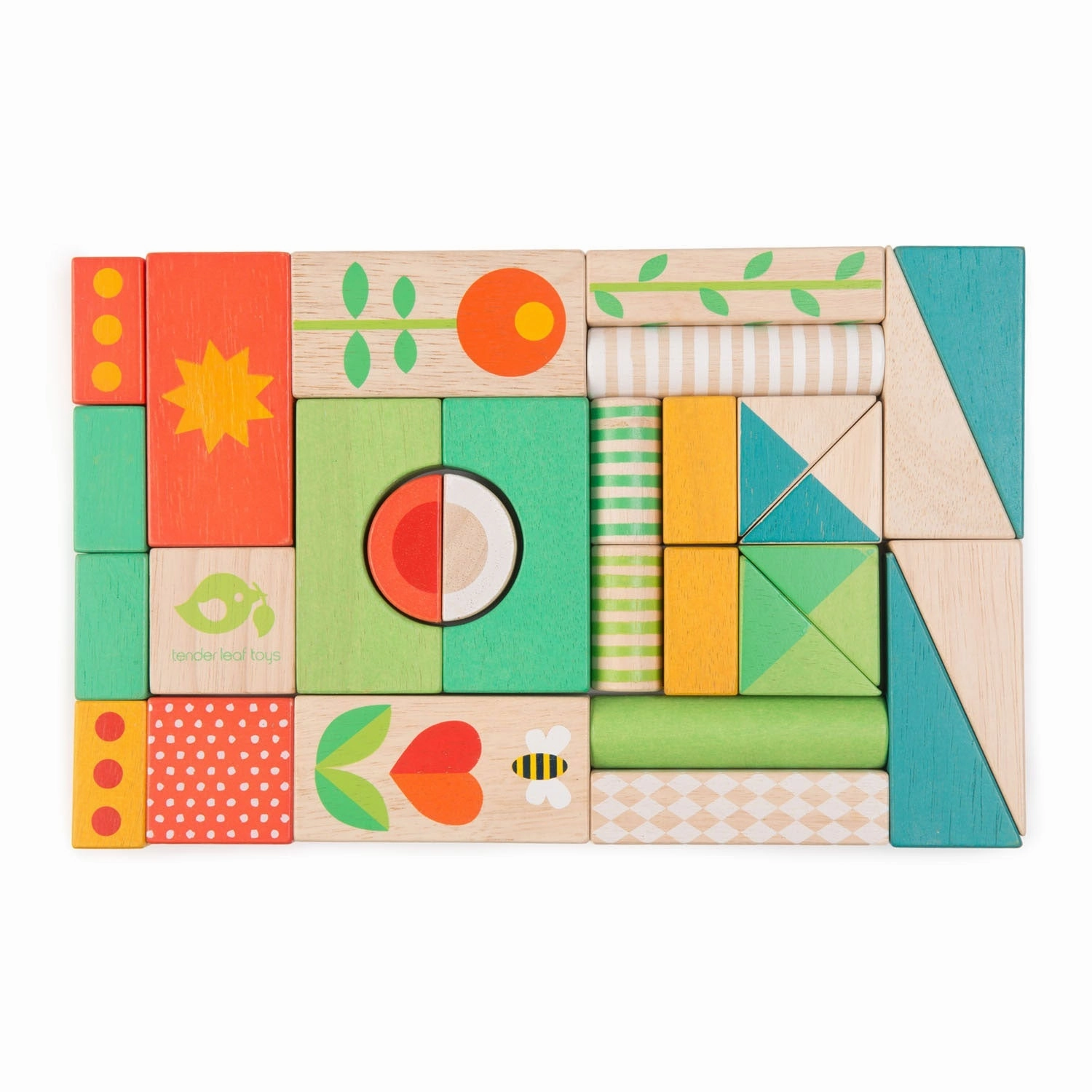 Wooden Baby Walker And Garden Blocks Set Little creators Little hands