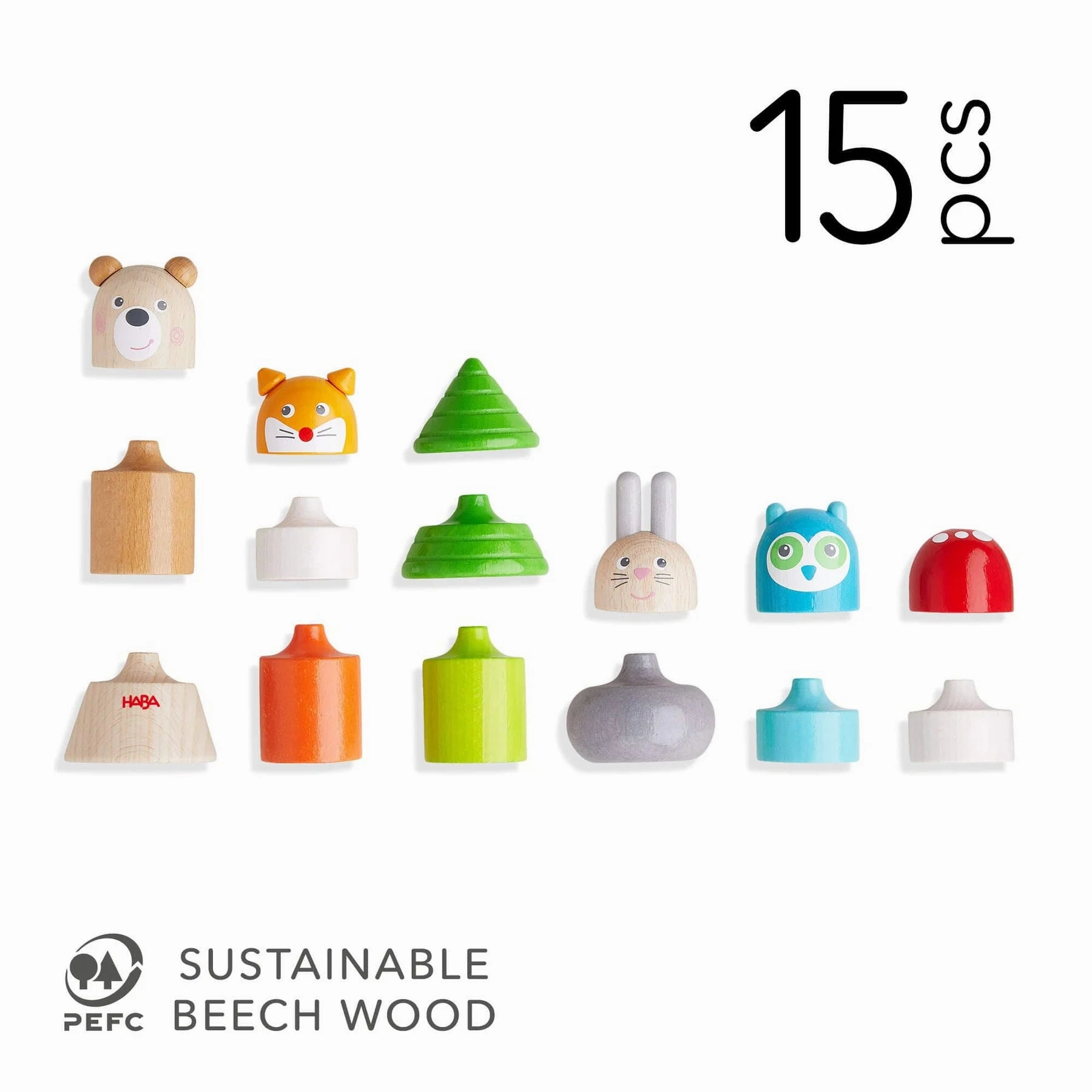 Little creators Forest Animals Wooden Stacking Toy