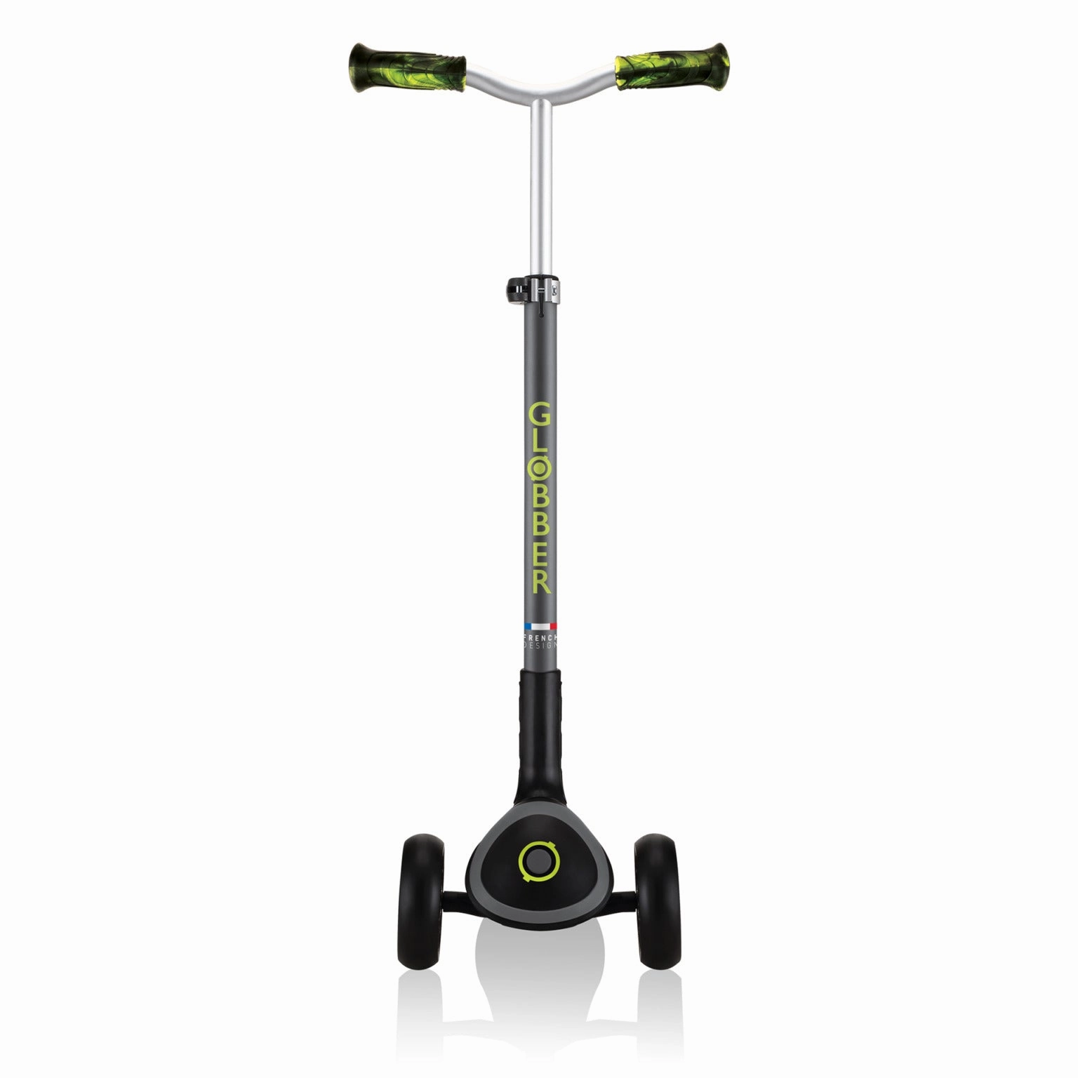 Designed for development Playroom adventures begin here Globber Master Prime Foldable Scooter - Black / Lime Green (4 - 14Y)