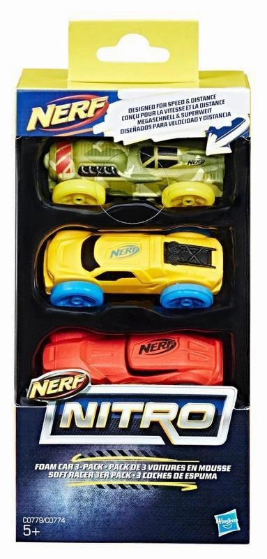 Nerf Nitro C0779 Foam Cars - Pack Of 3 Smart kids gear