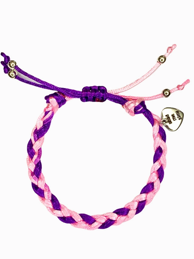 Moments of imagination Pink & Purple Large Braid Bracelet