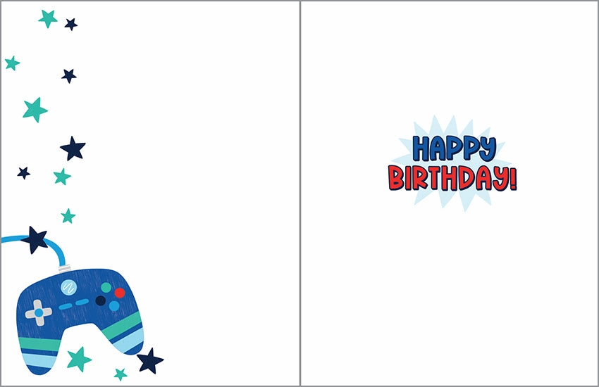 Tiny thinkers Discover & grow Gaming Birthday Card