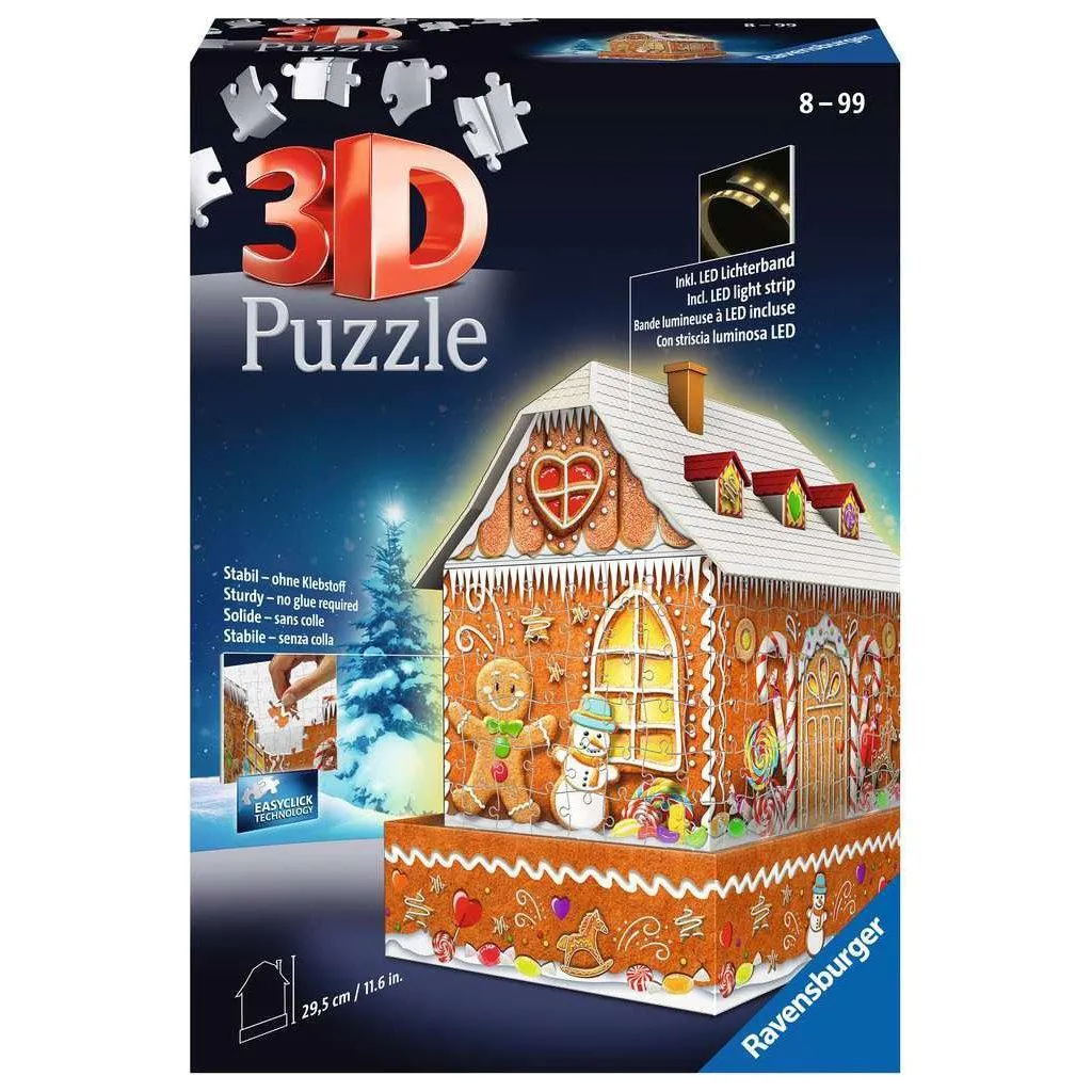 Gingerbread House Night 3D (216Pc) Learn & grow Little creators