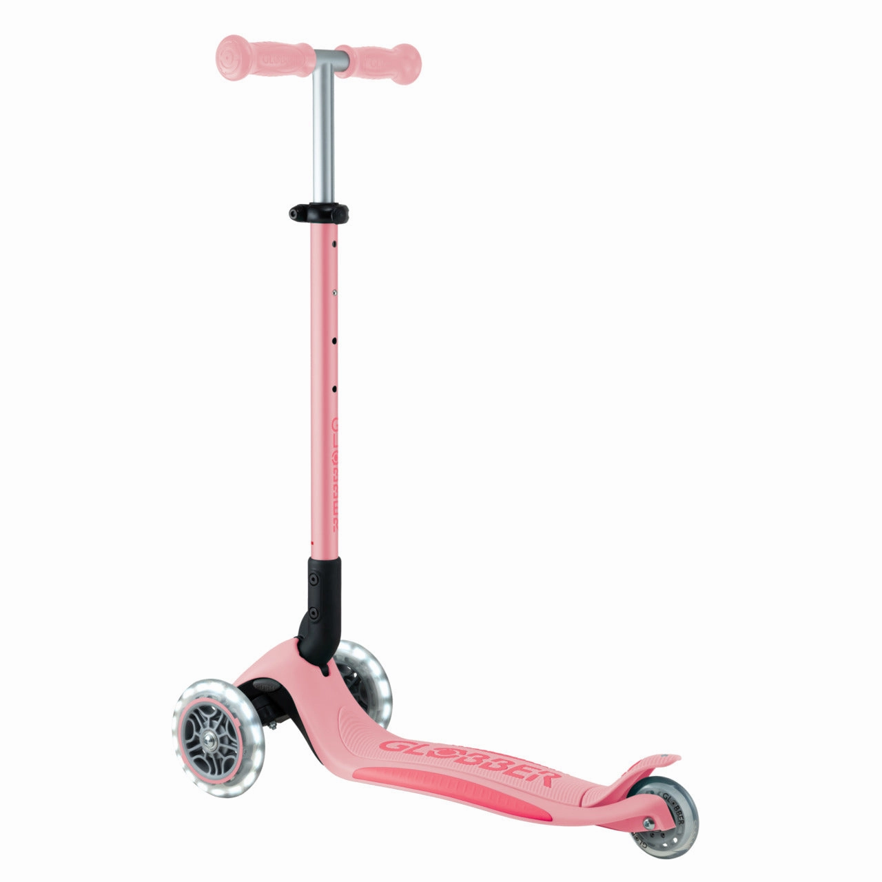 Child development Mindful play Globber Elite Lights Foldable Scooter - Pastel Pink / Fuchsia (3 - 9Y )