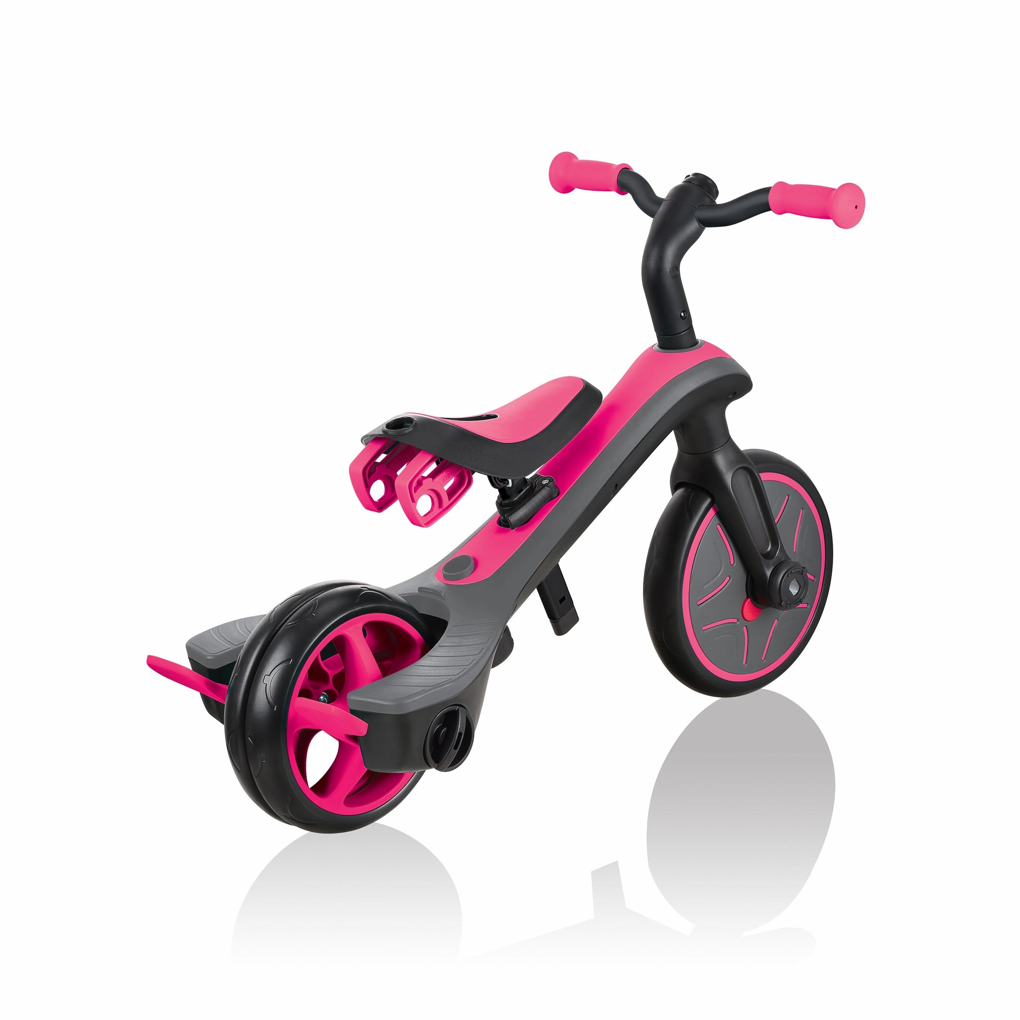 Globber Explorer Trike 4-In-1 - Fuchsia Pink (With Headrest) (10M - 5Y) Play & learn Brain boosters