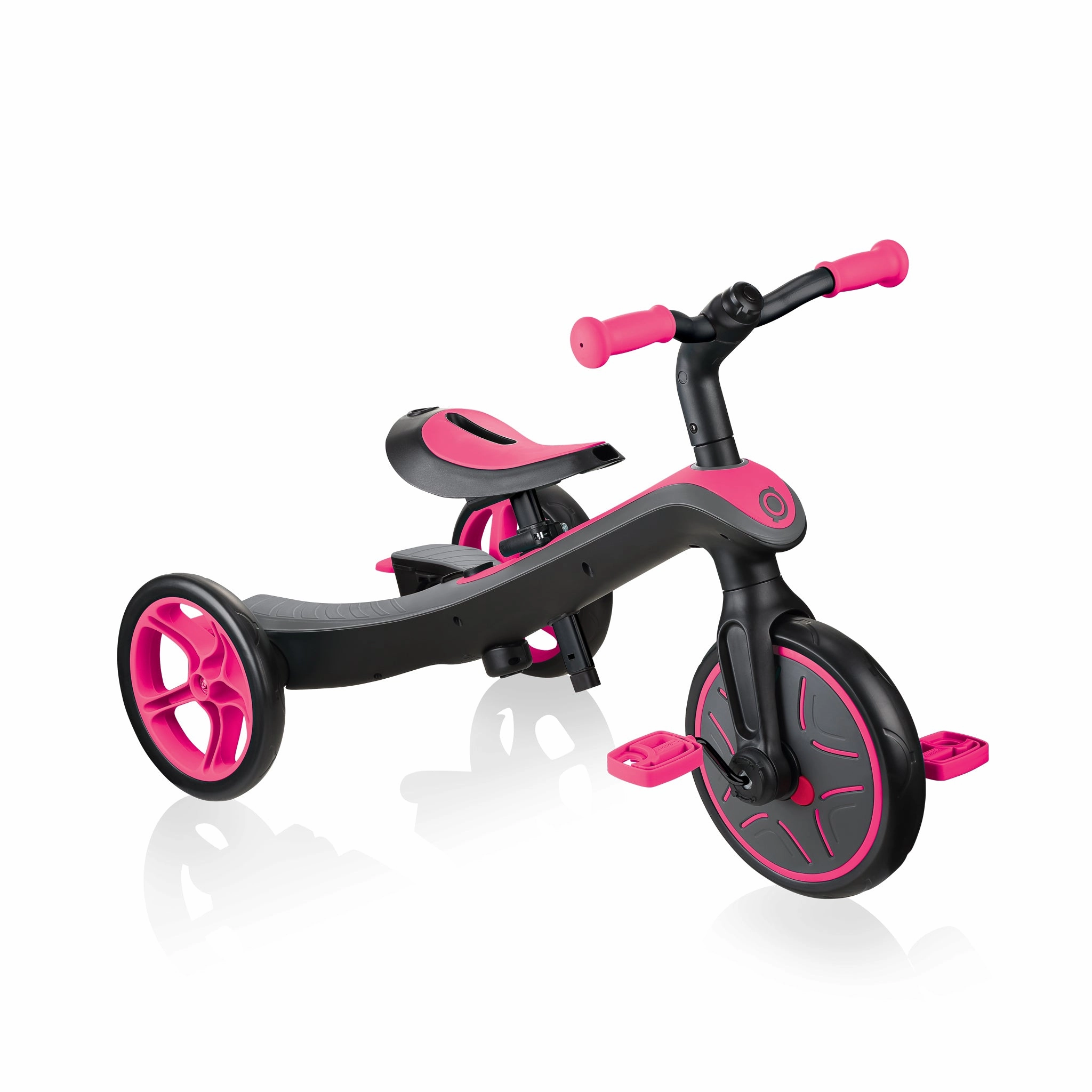 Happy hands Curiosity starters Globber Explorer Trike 4-In-1 - Fuchsia Pink (With Headrest) (10M - 5Y)