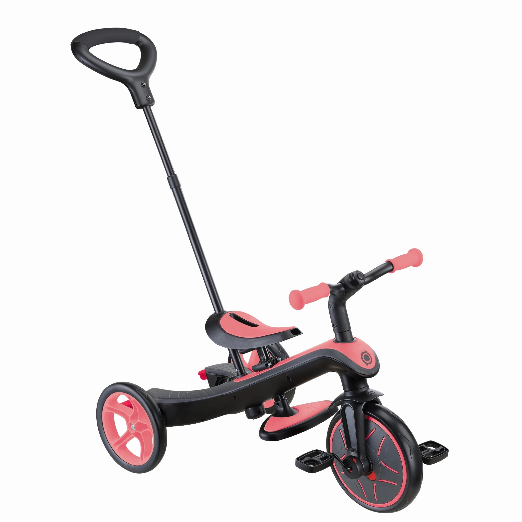 Globber Explorer Trike 4-In-1 - Pink (New Canopy, New Handlebar, New Handlegrip Skin) (10M - 5Y) Playroom learning
