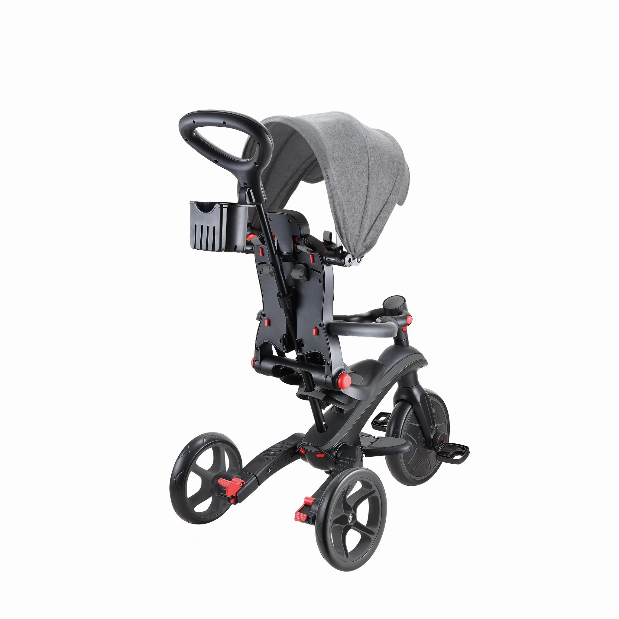 Early discovery Learning through play Globber Explorer Trike Foldable 4-In-1 - Black Grey (10M - 5Y)