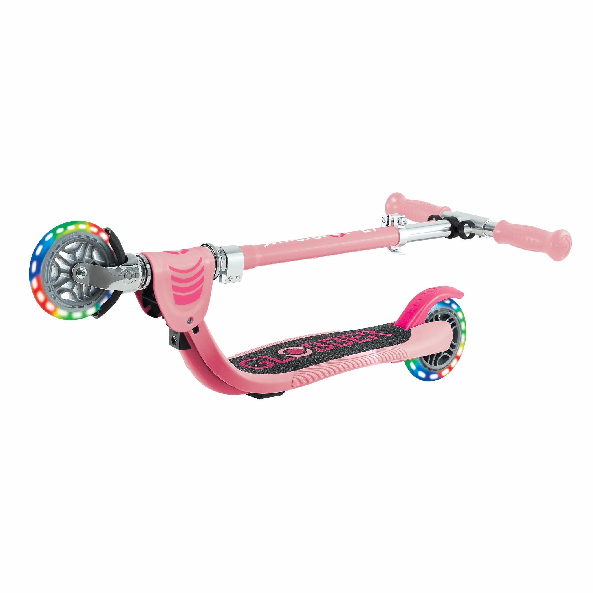 Globber Flow Foldable Junior Light Scooter - Pastel Pink (3Y ) Quiet play for growing minds Learn & grow