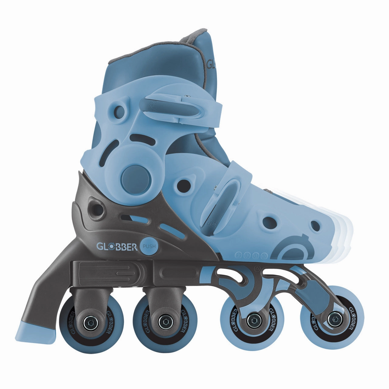 Globber Learning Inline Skates 2 In 1 - Ash Blue Playroom learning