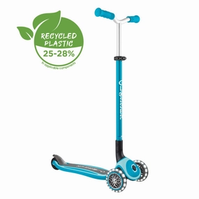 Tiny thinkers Globber Master Lights Foldable Scooter - Aqua (4 - 14Y)