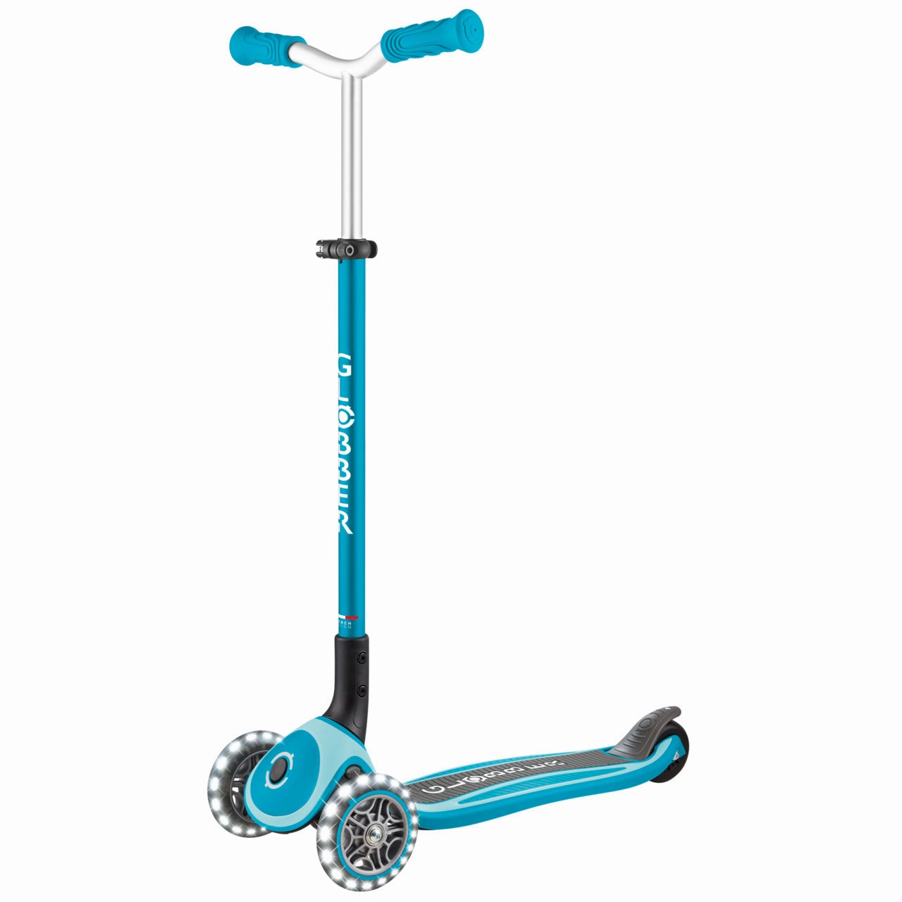 Globber Master Lights Foldable Scooter - Aqua (4 - 14Y) Creative minds Little learners