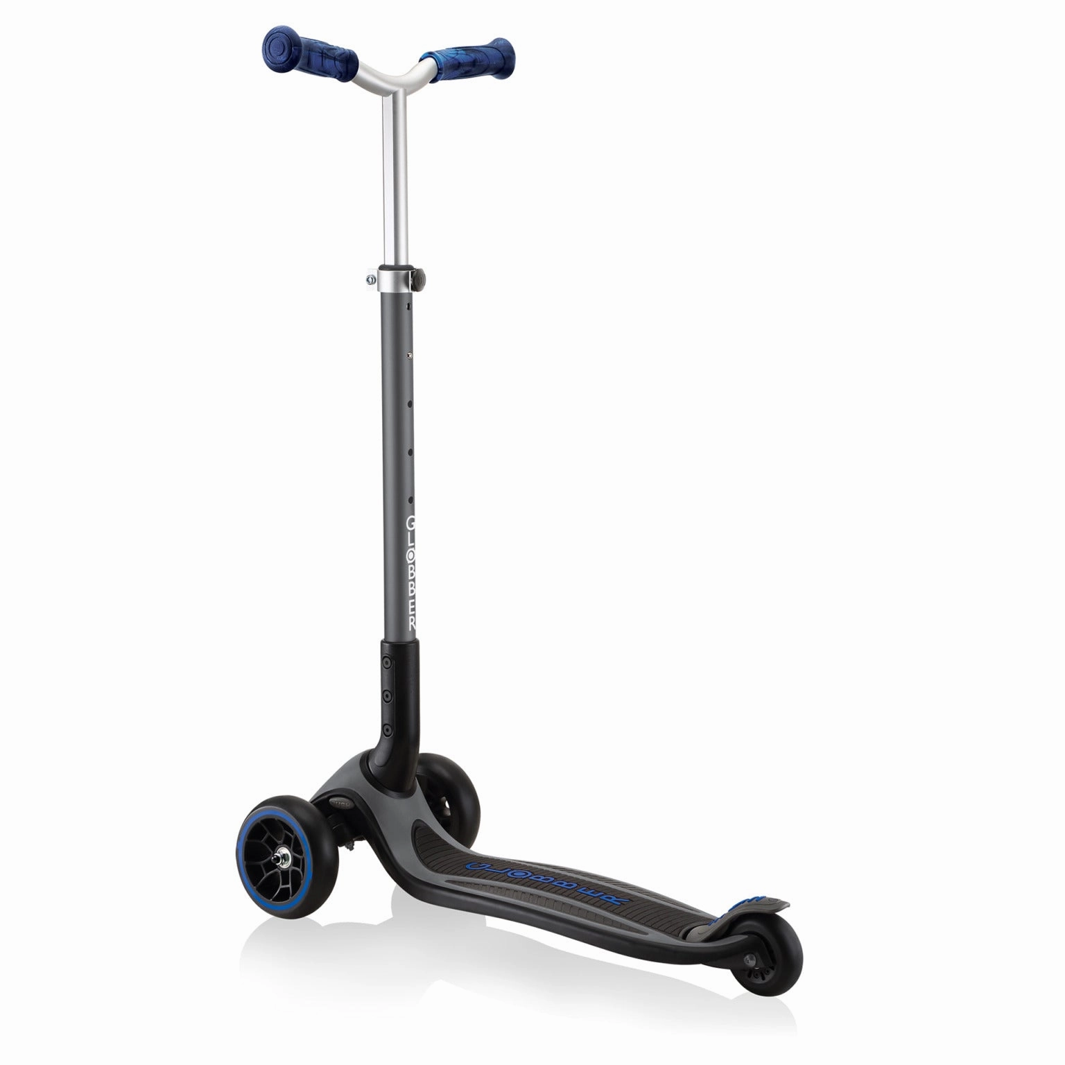 Globber Master Prime Foldable Scooter - Black / Navy Blue (4 - 14Y) Smart & fun Curious minds