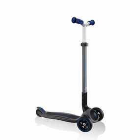 Globber Master Prime Foldable Scooter - Black / Navy Blue (4 - 14Y) First explorers