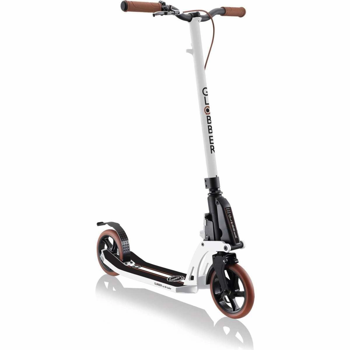 Globber One K 180 Foldable Scooter With Brake - Vintage White (14Y ) Exploration gear