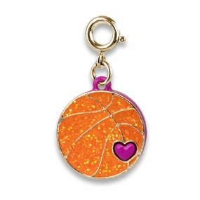 Fun-based learning Gold Glitter Basketball Charm