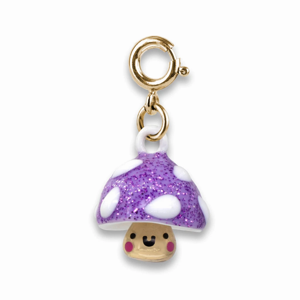 Gold Glitter Mushroom Charm Little adventures