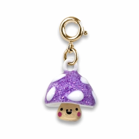 Gold Glitter Mushroom Charm Little adventures