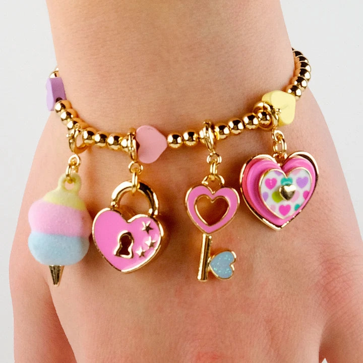Gold Heart Key Charm Tiny thinkers Smart & fun