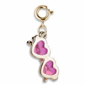Preschool minds Young explorers Gold Heart Sunglasses Charm