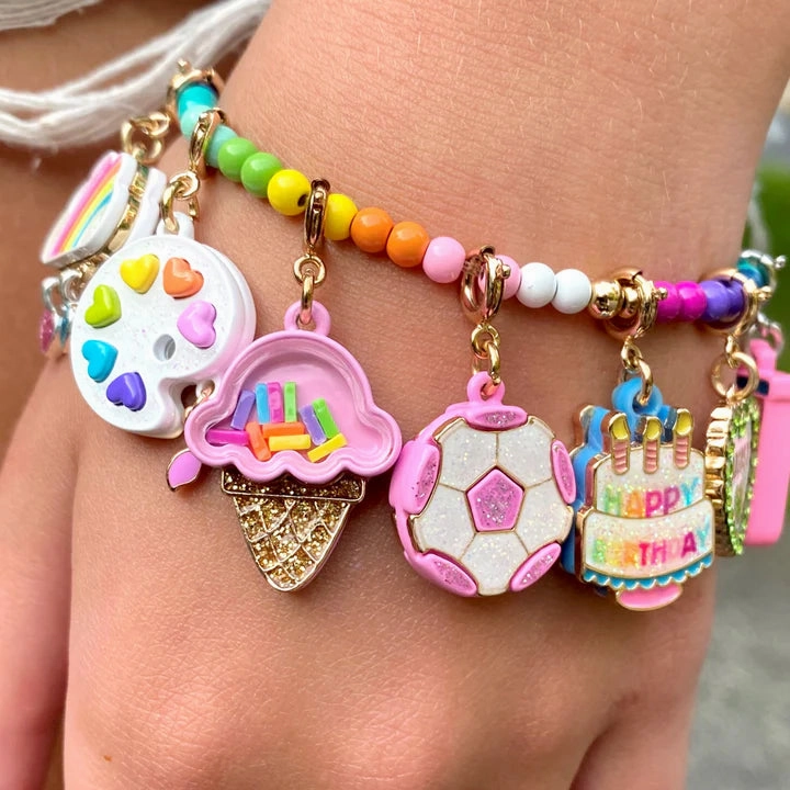 Gold Ice Cream Cone Shaker Charm Little adventures