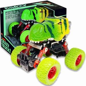 Green Dinosaur Crazy Truck Thoughtful learning