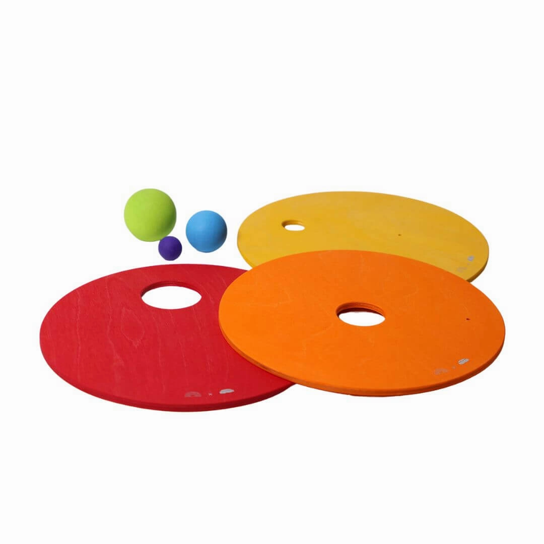 Playroom learning Grimm'S X Stapelstein Rolling Discs - Rainbow