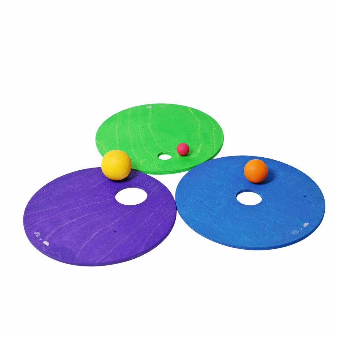 Joyful learning Growth tools Grimm'S X Stapelstein Rolling Discs - Rainbow