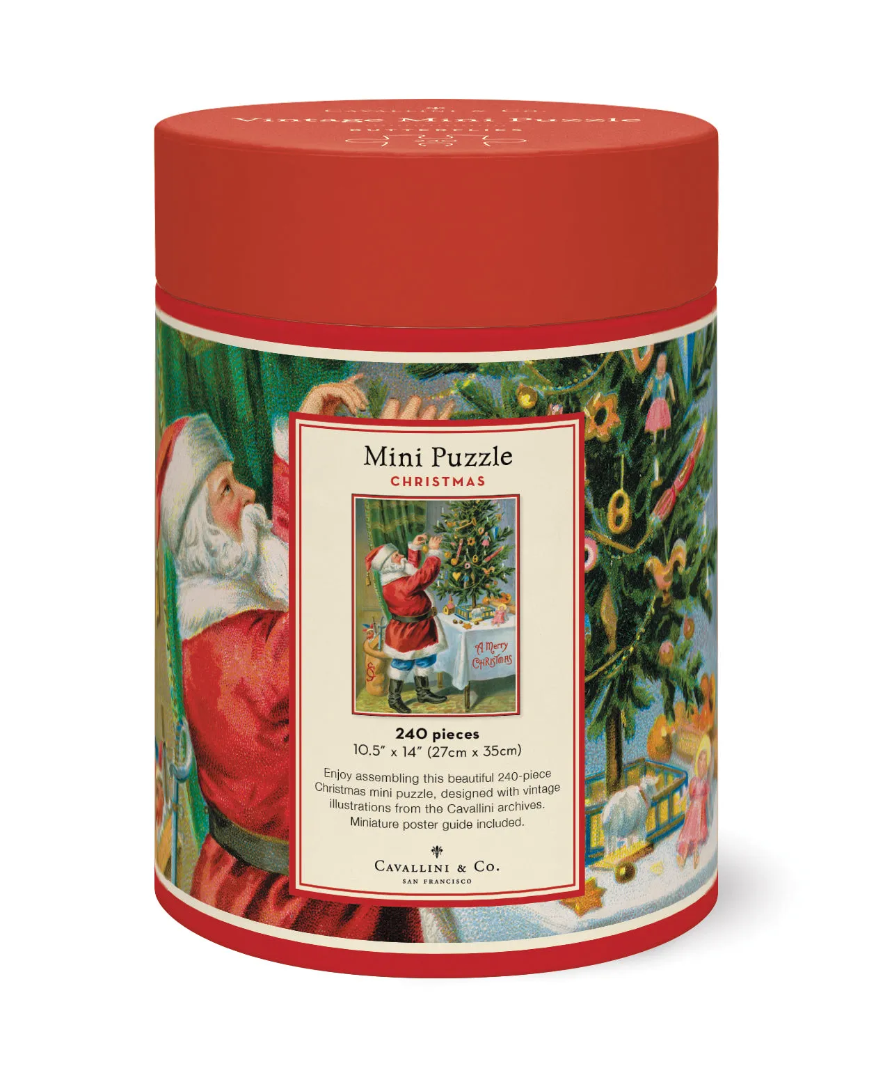 Hands-on discovery Exploration made fun Cavallini & Co. Santa Claus 240 Piece Mini Puzzle