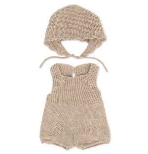 Growth tools Young learners Knit Doll Outfit C 15" Romper & Bonnet
