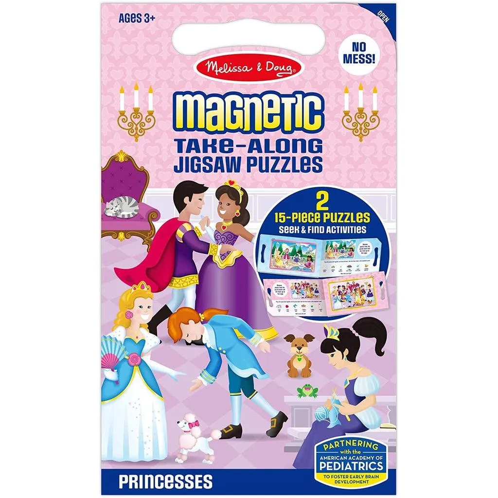 Playroom adventures begin here Exploration made fun Magnetic Take Along Puzzles - Princesses