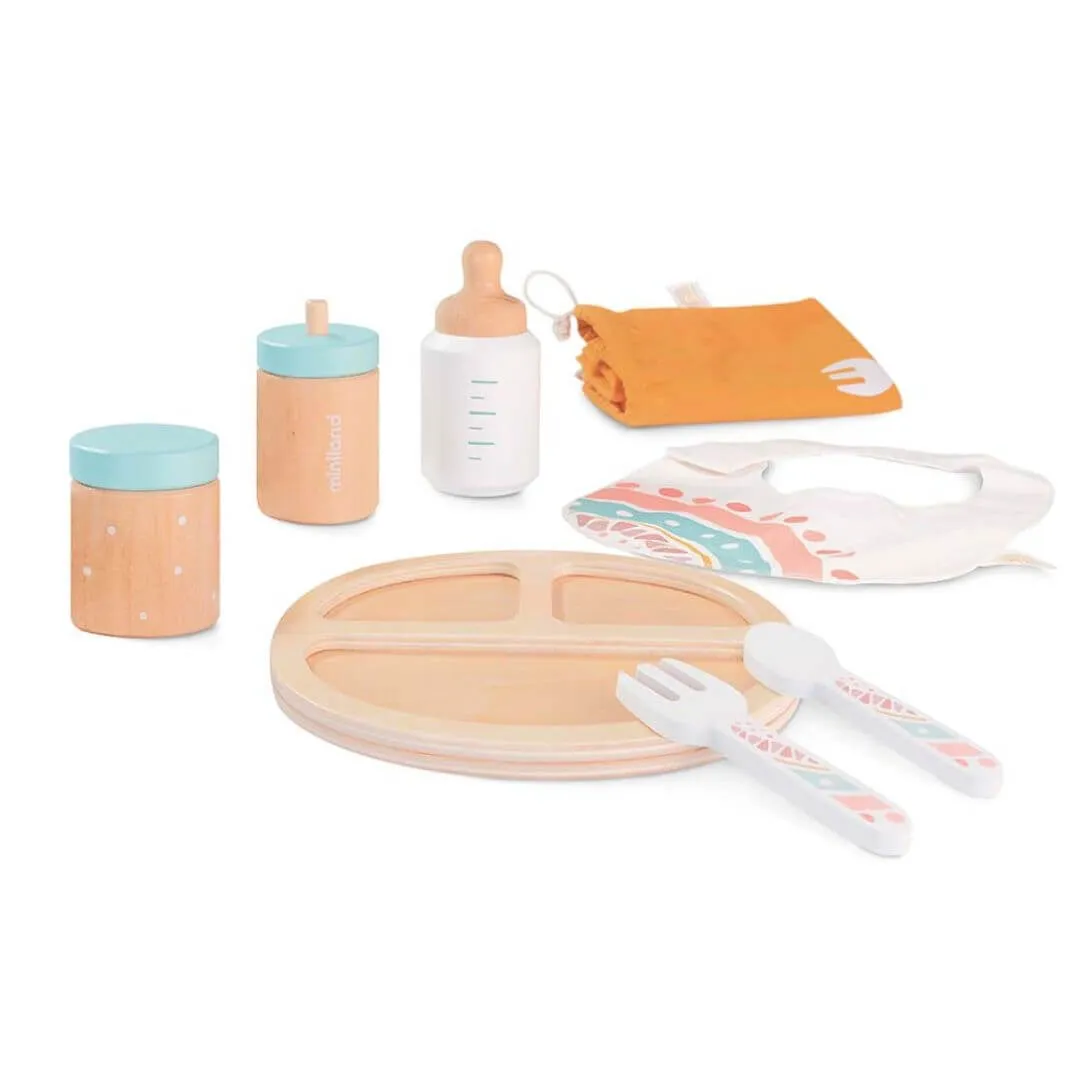 Kids discovery tools Wooden Doll Feeding Set