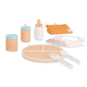 Kids discovery tools Wooden Doll Feeding Set