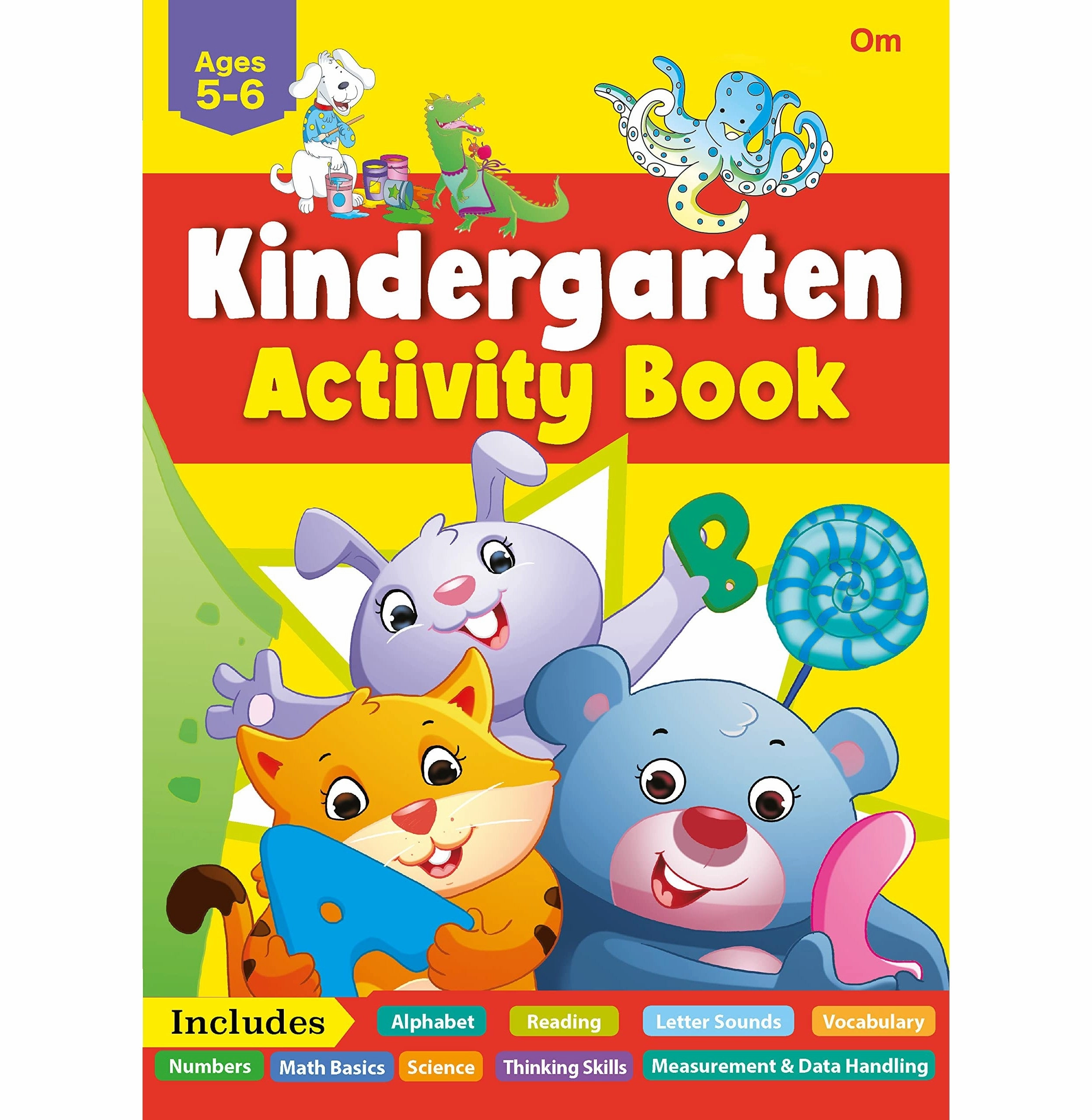 Activity Book : Jumbo Smart Scholars Kindergarten Workbook Activity Book (320 Full Colour Pages) Activity Book For Early Learning [Paperback] Om Books Editorial Team Happy hands