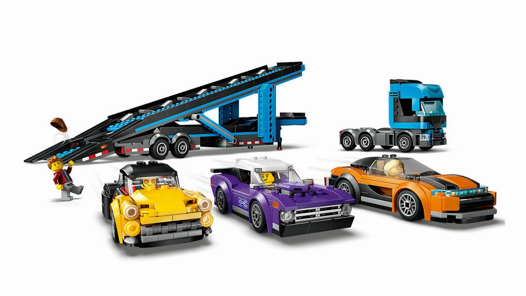 City Car Transporter Truck With Sports Cars Little adventures Learning fun