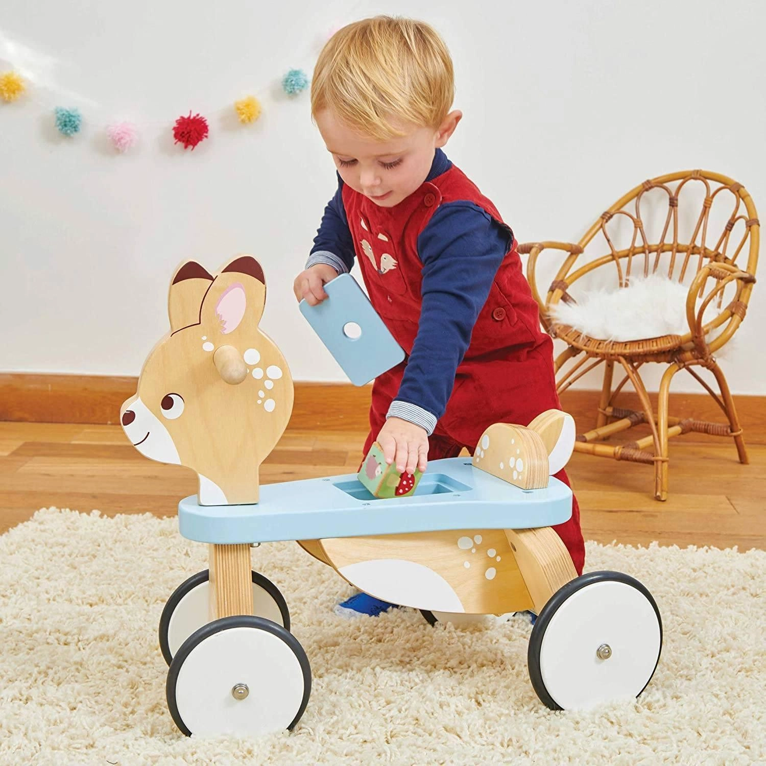 Le Toy Van - Petilou Wooden Ride On Deer Push Along Moments of imagination Early discovery