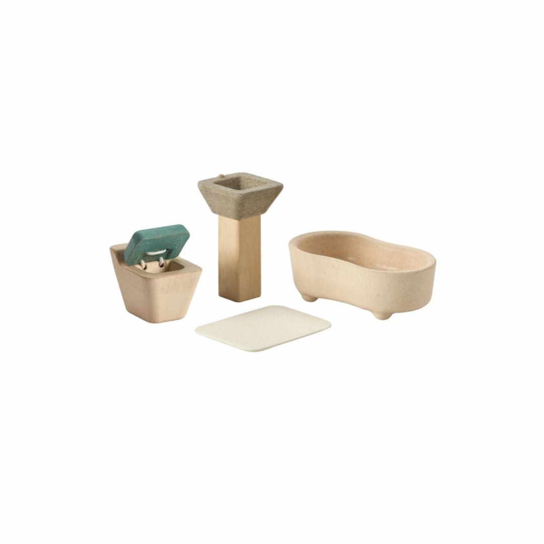 Planspace Modular Wooden Dollhouse - Bathroom Learning tools