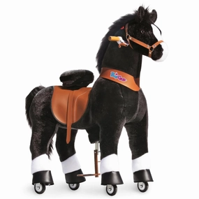 Ponycycle Mechanically Walking Ride-On Black Horse - Ages 3-5 Creative minds Early discovery